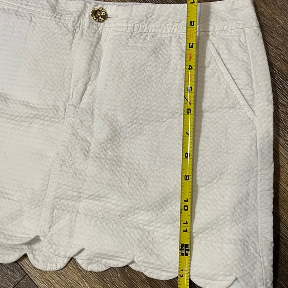 Lilly Pulitzer Colette Skort Resort White Scallop Hem  w Pockets Size 0 - Picture 11 of 11